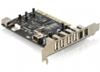 Placa PCI USB2.0 4+1 / FireWire 2+1